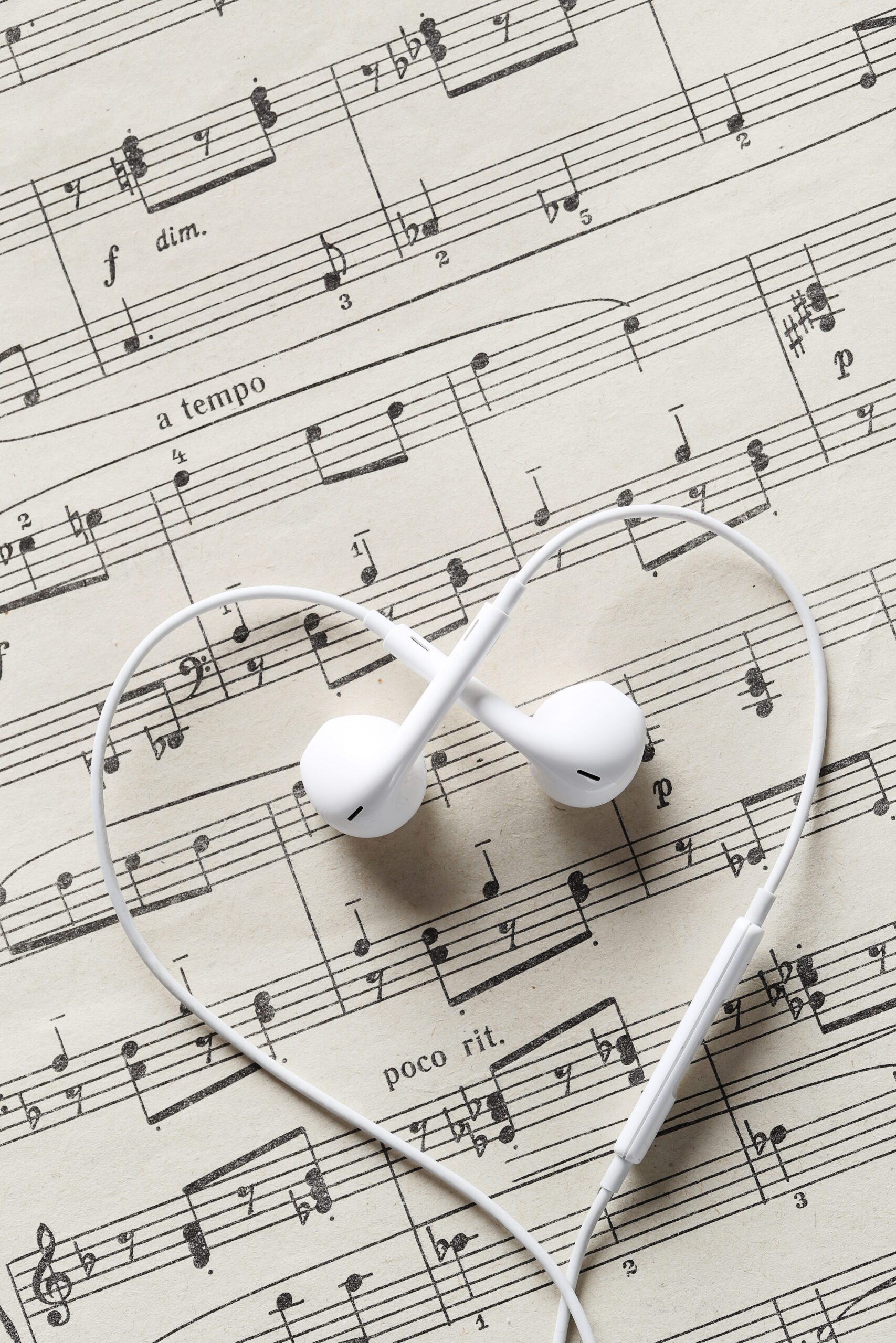 Music notes Vintage. Music notes on the vintage paper